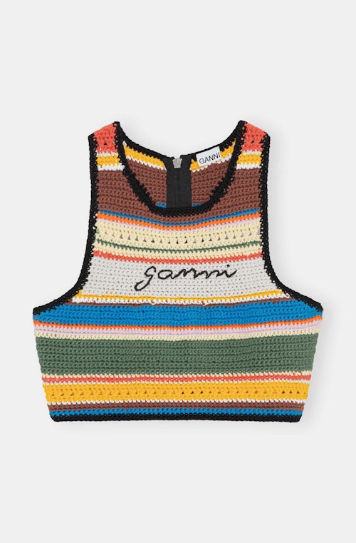 Ganni, Crochet High-Neck Bikini Top, £135