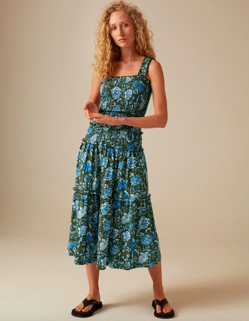 Bright Paisley Smock Midi Dress, £125