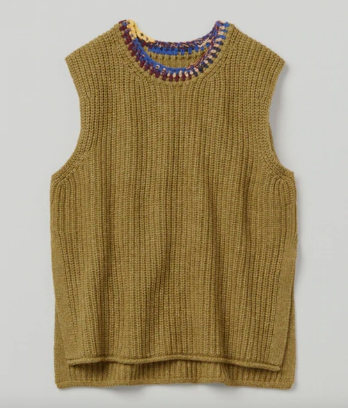Toast, Crochet-Trim Knitted Tank, £185