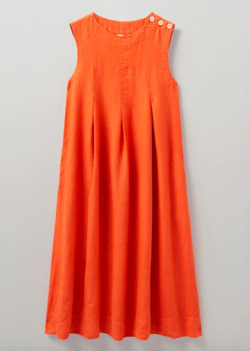 Toast, Pleated Garment-Dyed Linen Dress, £145