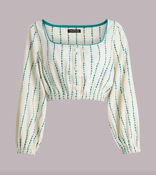 Whistles, Myla Embroidered Crop Top, £99
