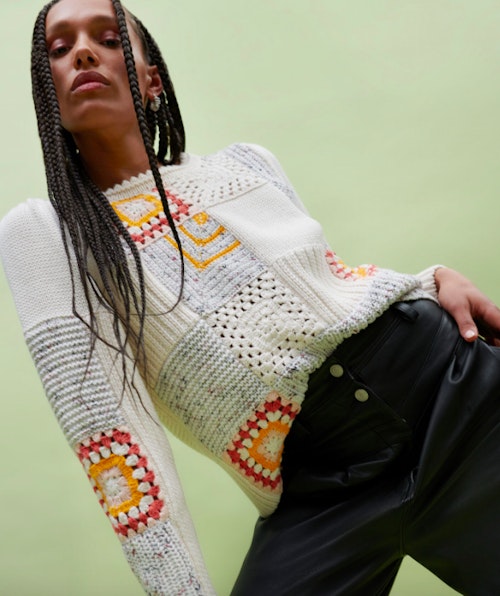Whistles, Patchwork Crochet Jumper, £149