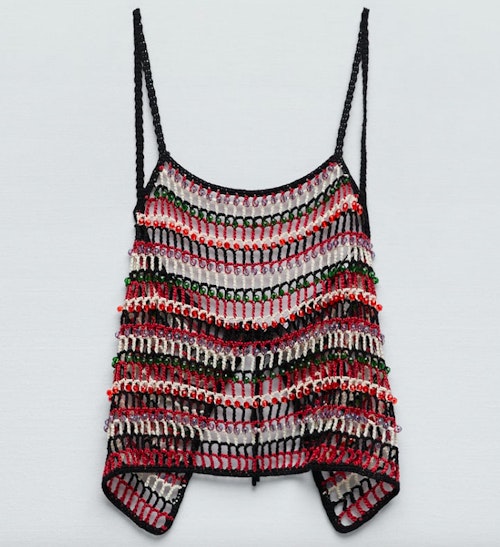 Beaded Crochet Top, WAS £49.99 NOW £25.99