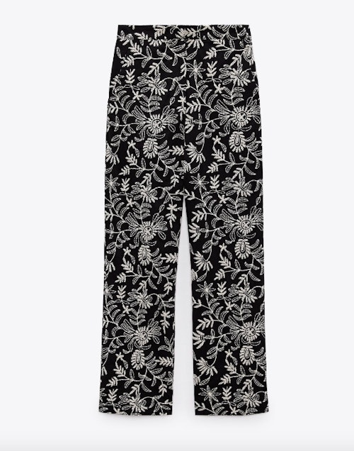 Embroidered Cropped Trousers, WAS £32.99 NOW £19.99
