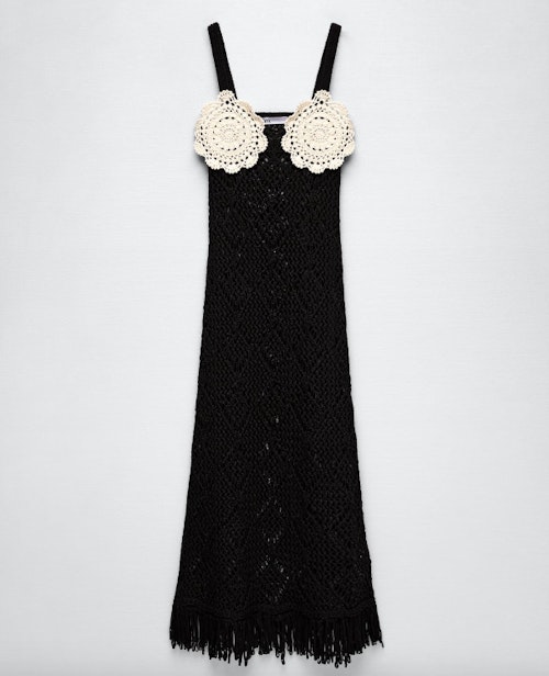 Knit Dress With Fringing, WAS £45.99 NOW £22.99