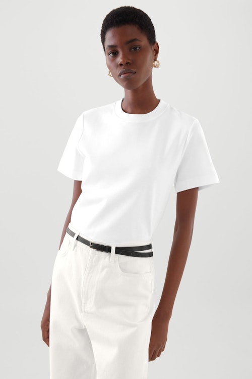 best white t-shirts COS, Regular Fit Heavyweight T-Shirt, £25