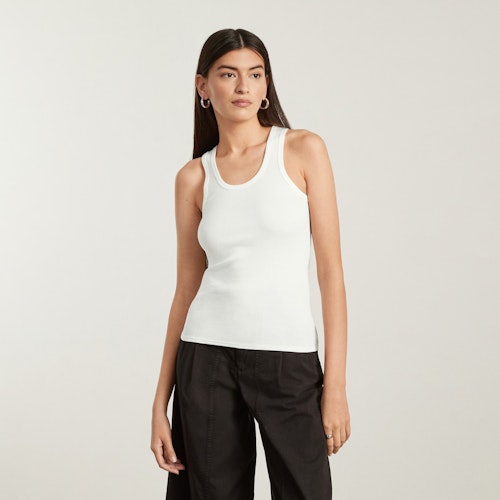 Everlane, The Pima Micro-Rib U-neck Tank, £43 best vest tops