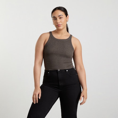 best vest tops women Everlane, The Pima Micro-Rib Short Tank, £43