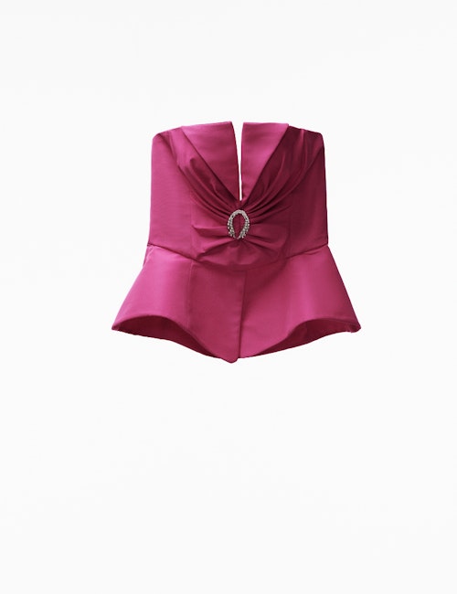 zara Emmanuelle alt Kate Moss Bustier Top Fuchsia, £89.99