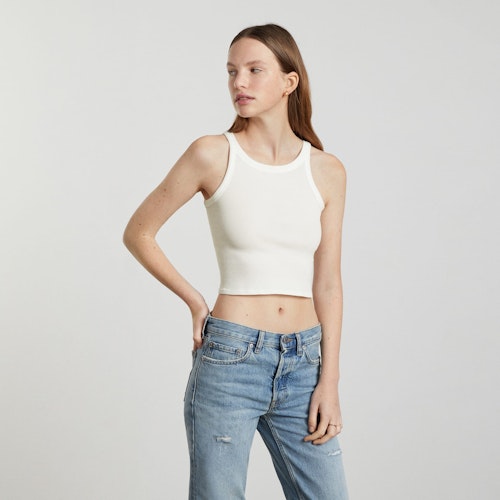 best vest tops women Everlane, The Pima Micro-Rib Short Tank, £43