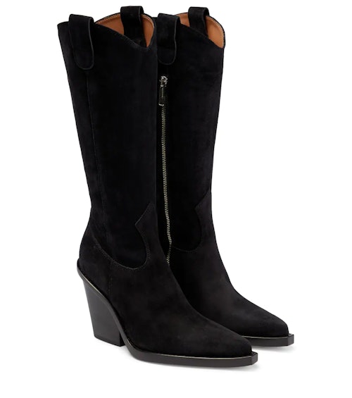 Paris Texas, Vegan Suede Cowboy Boots