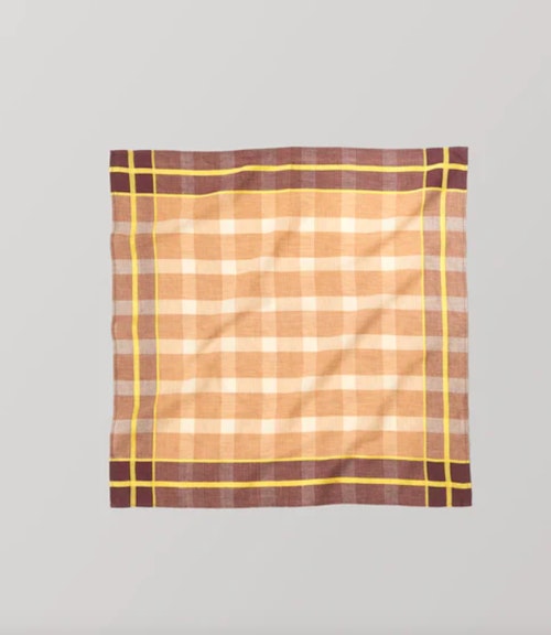 Toast, Fine Check Hand Woven Bandana