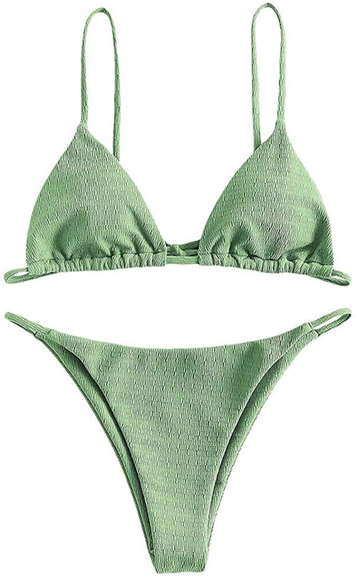 Zaful, Bikini Textured Tie String Bikini, WAS £21.99 NOW £15.39