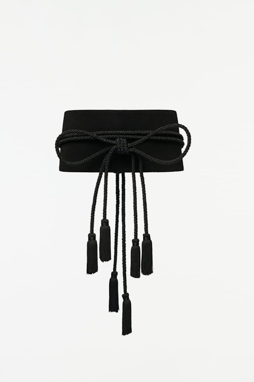 zara Emmanuelle alt Kate Moss Leather Sash Belt, £59.99