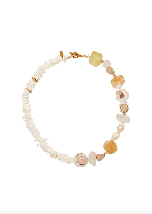 Anni Lu, Castaway 18kt Gold-Plated Beaded Shell Necklace