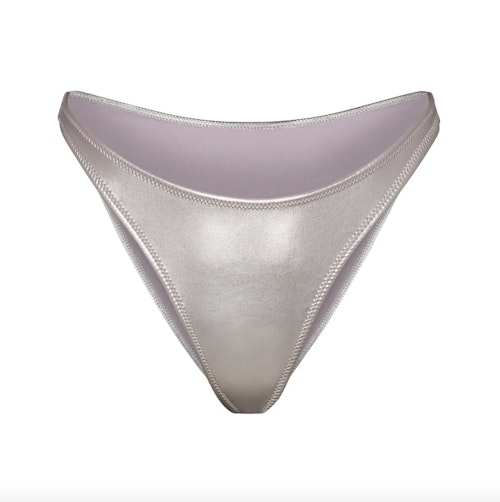 SKIMS Swim, Metallic Swim Dipped Mid Waist Bottoms