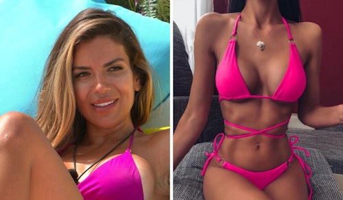 Ekin-Su Cülcüloglu's Pink Triangle Bikini
