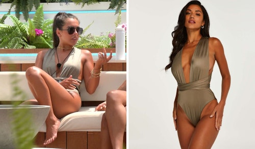 Gemma Owen's Khaki Wrap Swimsuit