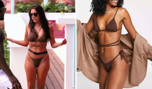 Gemma Owen's Brown Wrap Bikini