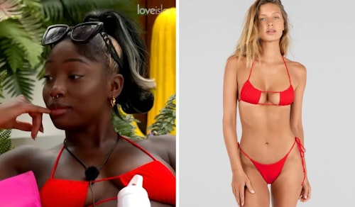 Indiyah Polack's Red Cut Out Bikini