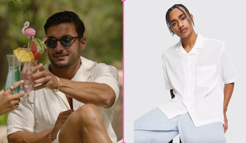 Love Island Davide's White Textured Shirt (Week Three)