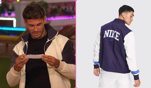 Love Island Jacques' Blue and White Windbreaker Jacket (Week Three)