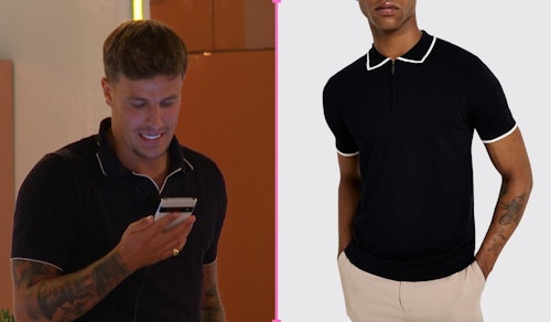 Love Island Luca's Black and White Shirt (Week One)