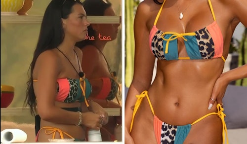 Paige Thorne's Green Leopard Print Bikini