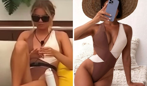 Tasha Ghouri's Colour Block Swimsuit