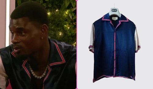Love Island Dami's Gucci Navy Bowling Shirt (Week Six)