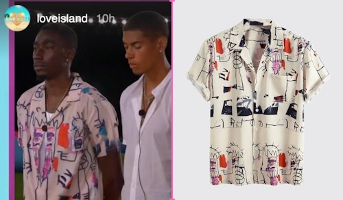 Love Island Deji's White Graffiti Shirt (Week Six)