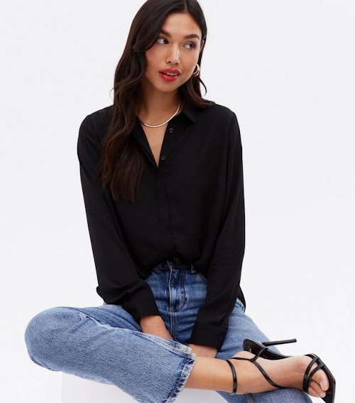 Black Long Sleeve Button Up Shirt