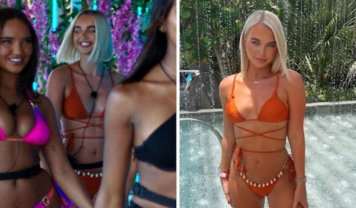 Cheyanne Kerr's Orange Shell Bikini