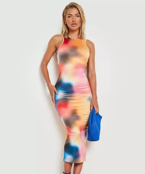 Ombre Slinky Maxi Racer Dress