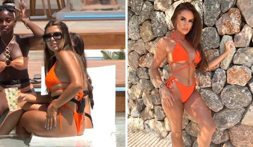 Ekin-Su Cülcüloglu's Orange Wrap Bikini