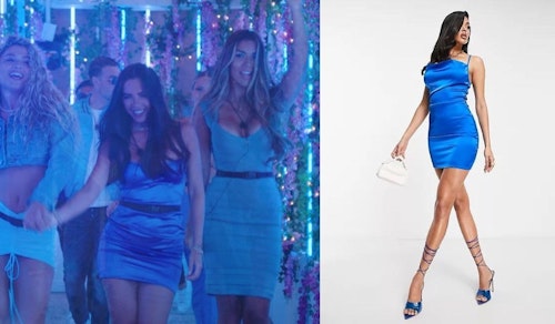Gemma's Satin Blue Dress