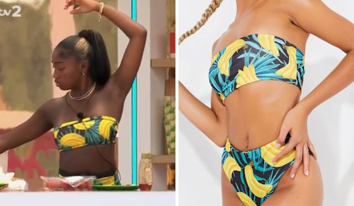 Indiyah Polack's Banana Bandeau Bikini