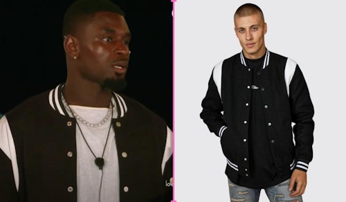 Love Island Dami's Black & White Bomber Jacket (Week Seven)