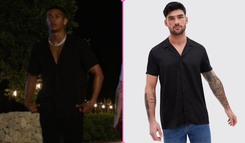 Love Island Josh's Black V-Neck Shirt (Casa Amor Entrance)