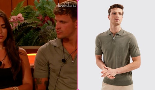 Love Island Luca's Green Zip Neck Shirt (Week Eight)