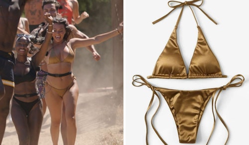 Paige Thorne's Metallic Triangle Bikini