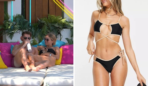 Tasha Ghouri's Black and Camel Bikini
