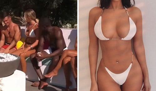 Tasha Ghouri's White And Gold Bikini