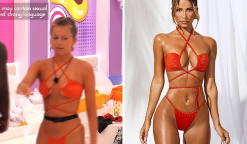 Tasha Ghouri's Cut Out Orange Bikini