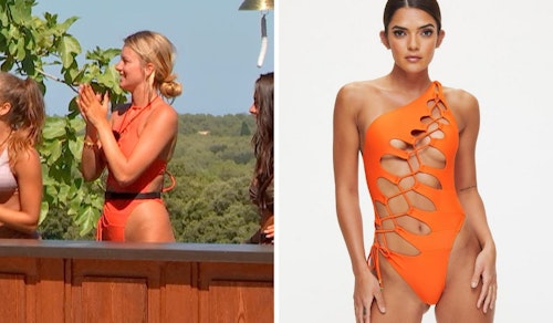 Tasha Ghouri's Orange Cut Out Swimsuit
