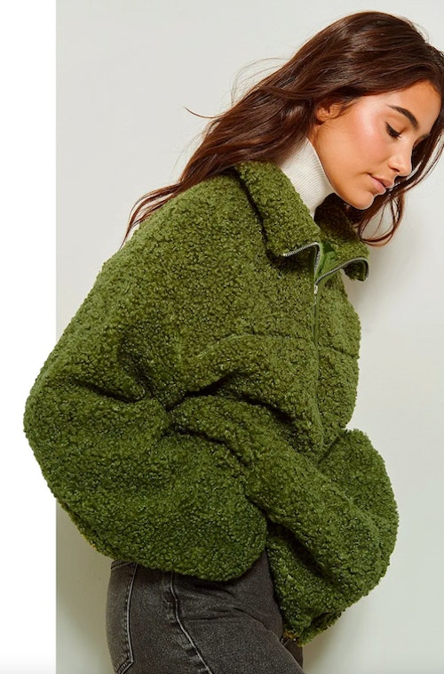 High Neck Teddy Jacket