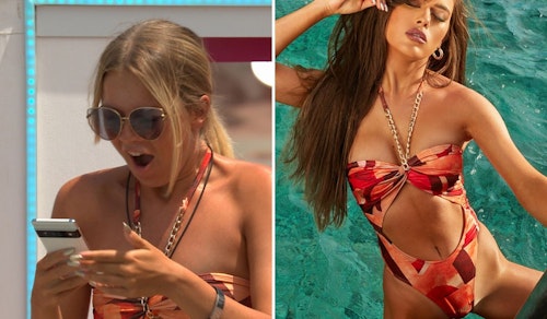 Tasha Ghouri's Orange Cut Out Swimsuit