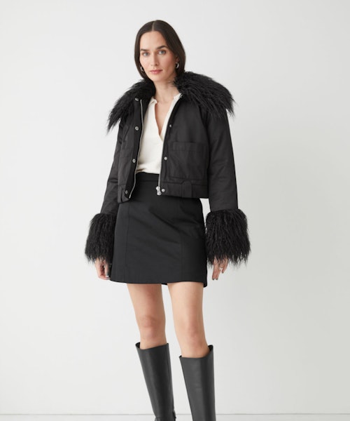 & Other Stories Boxy Faux Fur Jacket