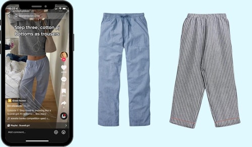 Scandi Style: Cotton PJ Bottoms As Trousers