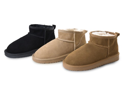 Wowcher Women’s Suede Sheepskin Ankle Boots